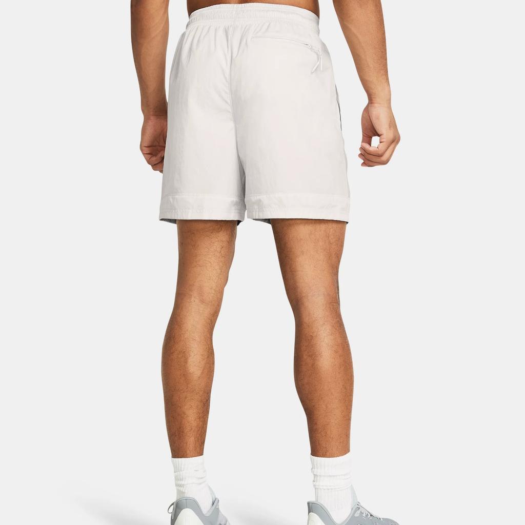 Under Armour Curry Woven Solid Color Mid-Waist Loose Sports Shorts Men Bottoms White Gray 1383373-114