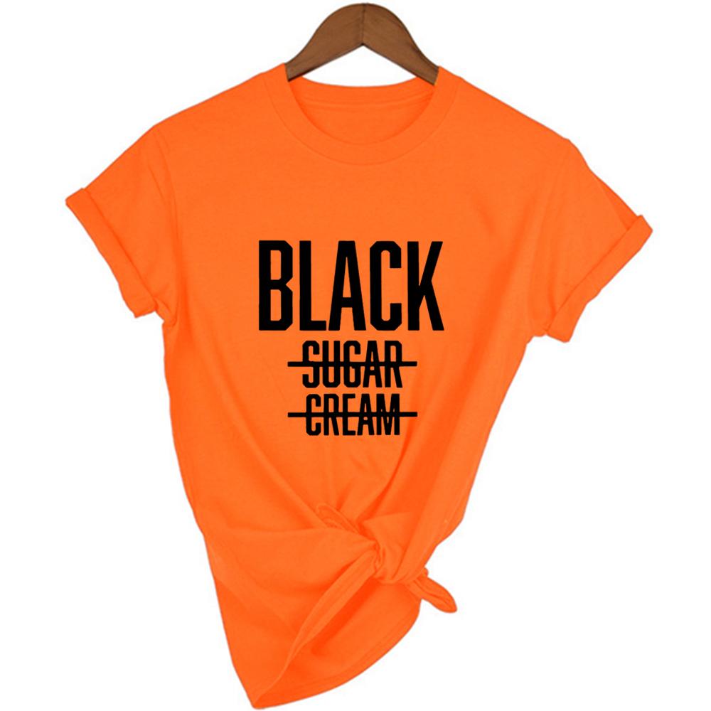 Black No No Cream Letter Print Summer Women T Shirt Harajuku Casual Short Sleeve Female