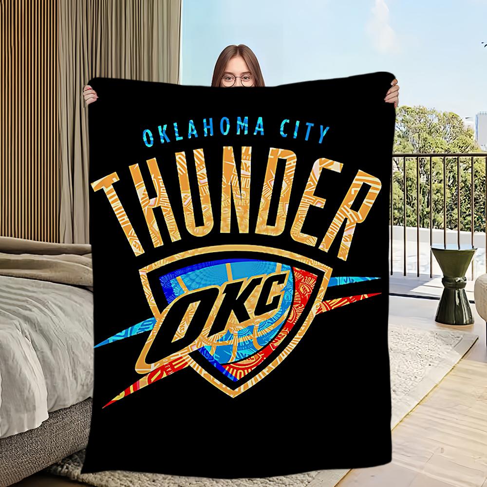 Cool Blanket Soft Comfortable Nap Plush Suitable For Iiving Room Office Bedroom O-Oklahoma Sports City T-Thunder  Home Kid Gift