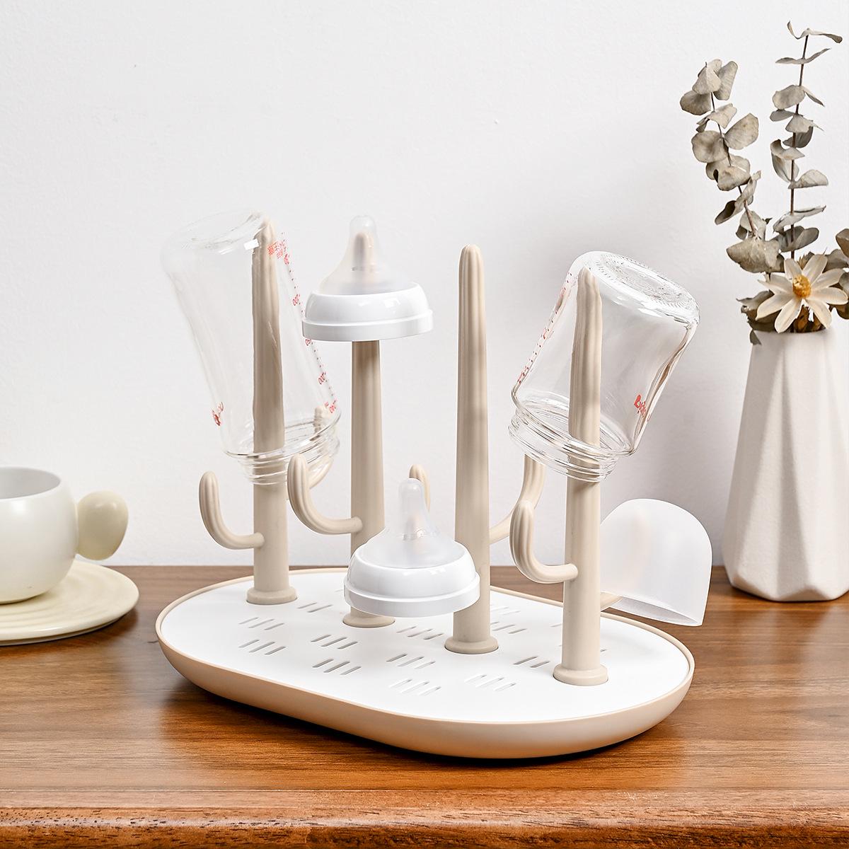 

Detachable Baby Bottle Drying and Storage Rack бежевый