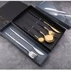 2PC/4PC Cutlery Set Stainless Steel Glossy Titanium Black Gold Cutlery Knife Fork Spoon Tea Spoon Set Kitchen Accessories