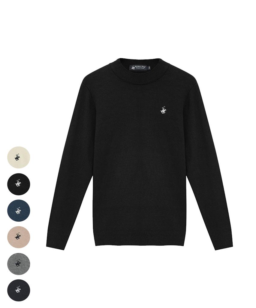 BHPOLOCLUB Men'S & Women'S Daily Basic Mock Neck Knit 7 Colors Ts953