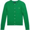 Polo Mini Cable Knit Embroidered Pony Cotton Crew Neck Long Sleeve Button Cardigan Kids Cardigans Green 313543047-031