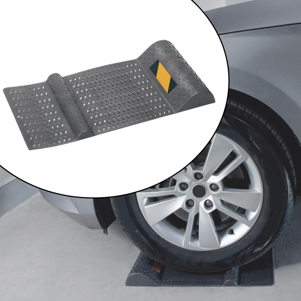 Tapis de stationnement antidérapant pour garage Choc de roue automatique Butée de positionnement Tampons Aide au stationnement de garage Bouchon de pneu automatique Accessoires de stationnement
