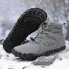 Winter Hiking Shoes Snow Boots Plush Cotton Shoes Outdoor Sneakers Men Women Ankle Boots Warm Winter Boots Mid-top