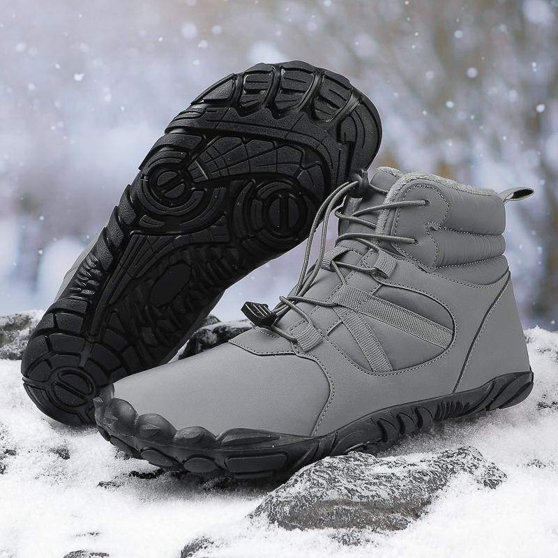 Winter Hiking Shoes Snow Boots Plush Cotton Shoes Outdoor Sneakers Men Women Ankle Boots Warm Winter Boots Mid-top