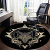 1pc Wolf Moon Office Round Area Rug, Under Office Chairs Bedroom Living Room Home Decor, Room Deco, Available In Various Sizes