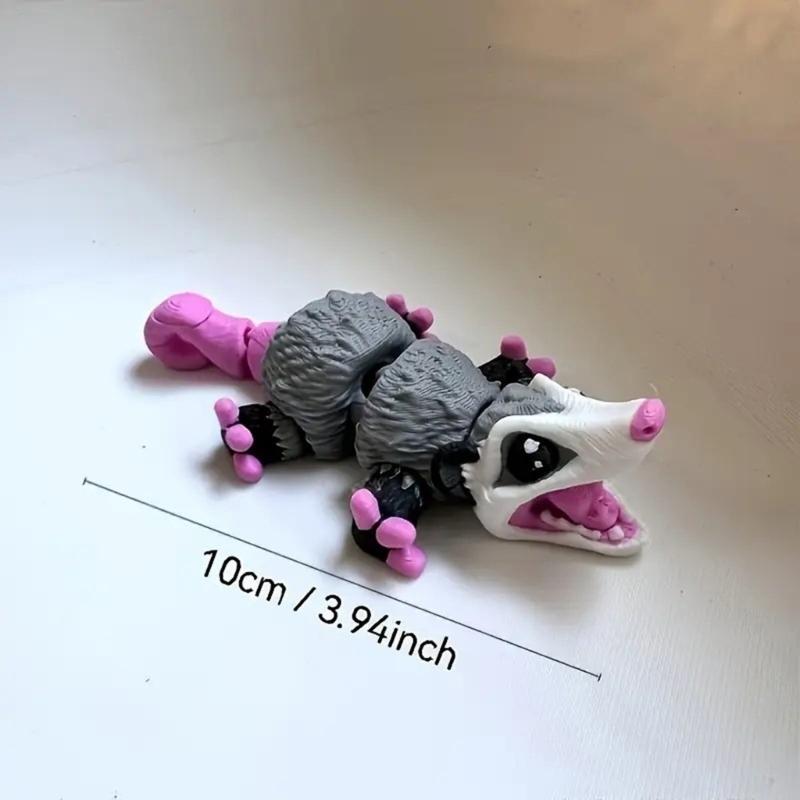 Articulated Opossum Fidgets Toy Fun Stress Reliever for Home Office or Travel Durable 3D Printed Design