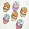 Shell Pearl Figurine Miniature Colorful Glass Sculptures Modern Art Tabletop Figurines Creative Living Room Decoration Ornaments