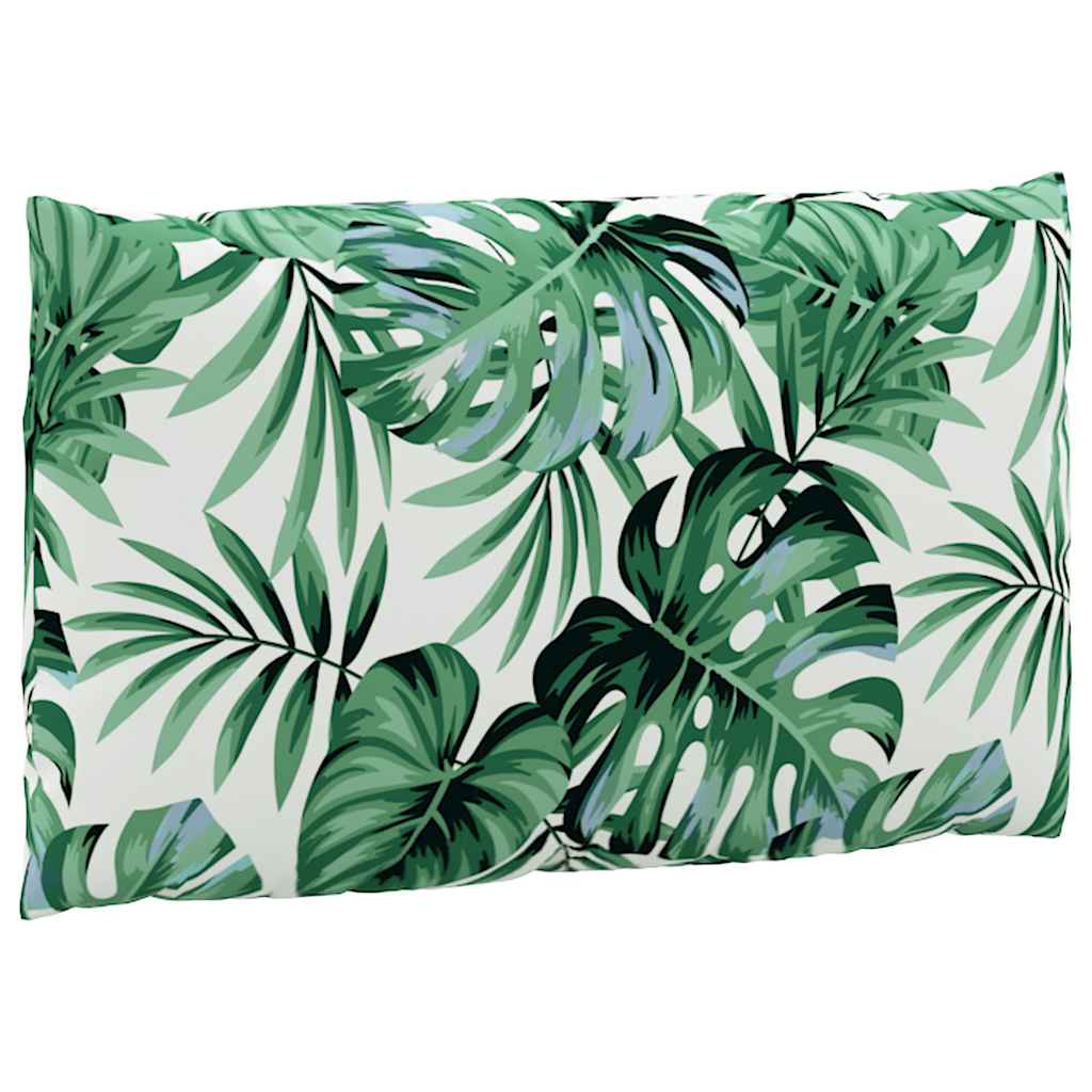 2 Piece Pallet Cushions with Leaf Pattern Fabric