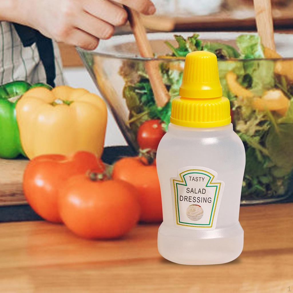 Storage Mini Tomato Ketchup Bottle Empty Refillable Squirt Salad Dressing