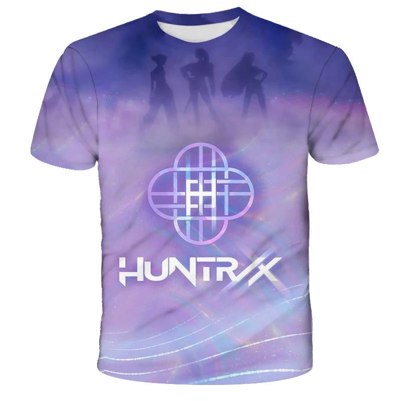 KPop Caçadores de Demônios Tigres Meninas Meninos Camiseta K-Pop Caçadores de Demônios Roupas Infantis Camisetas Bonita Estampa de Desenho Animado Camiseta Tops