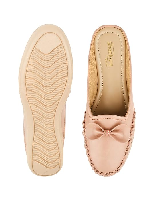 Shoetopia Womens Stylish Comfort Loafers Lightweight Cushioned Sole | Casual & Party Wear Sandals for Women Platform Heel