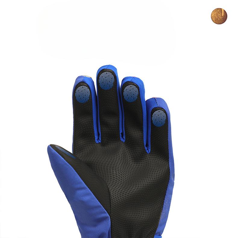 Children's Winter Skiing Gloves Astronaut Five Finger Thickened Windproof and Warm Cycling Gloves for Primary School Students Touch Screen Cartoon