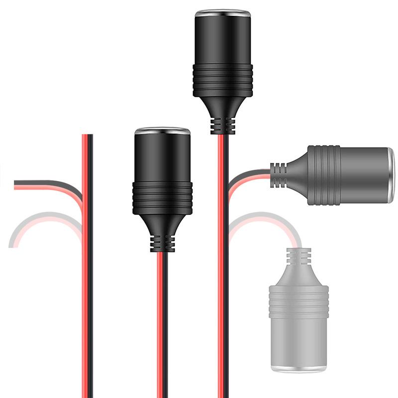 Car Wired Cigarette Lighter Female Socket Auto Charger Plug Connector Adapter 12V-24V Car Accessories Universal Lighter Socket