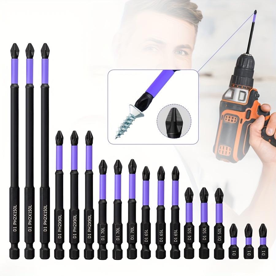 PH2 Magnetic Anti-Slip Phillips Screwdriver Bit Set, 25-150mm, High Hardness Electric Screwdriver Heads