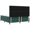Box Spring Bed with Headboard Dark Green 200 x 180 cm Velvet