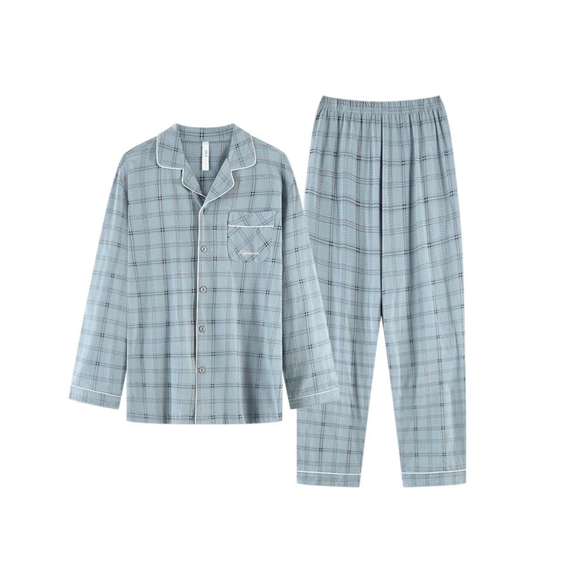 Heilan Home Men s 100% Cotton Long Sleeve Pajama Set 3XL