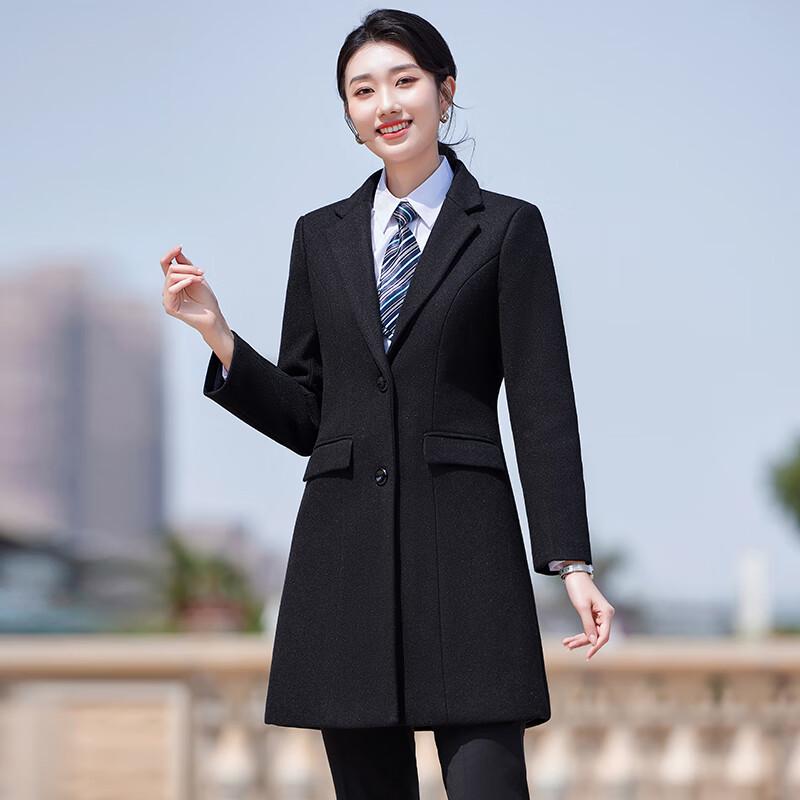 Trueman Women's Mid-Length Cotton-Padded Wool Coat