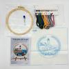 1set Christmas Cozy Cottage Kit DIY Embroidery Materials and Tools Suitable for Beginners, Stitching Tutorial, Hand Embroidery Fabric Material Set