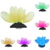 Plante Corail Fluorescente Vif Ornement Artificiel en Silicone pour Aquarium Herbe Aquatique