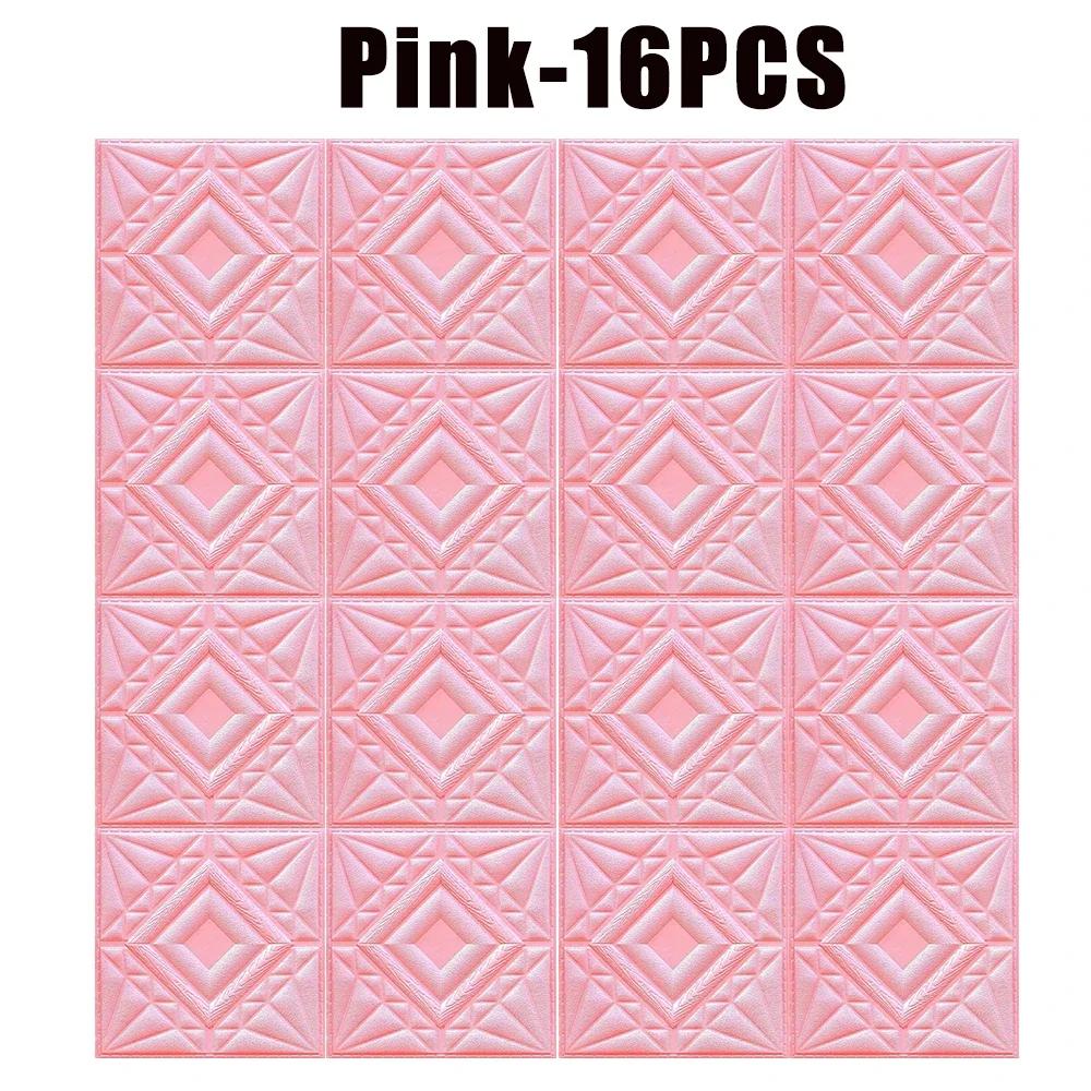 30x30CM DIY 3D Wall Panels Stickers Self Adhesive Waterproof Wallpaper Retro Sticker for Home Living Room Bathroom Decoration