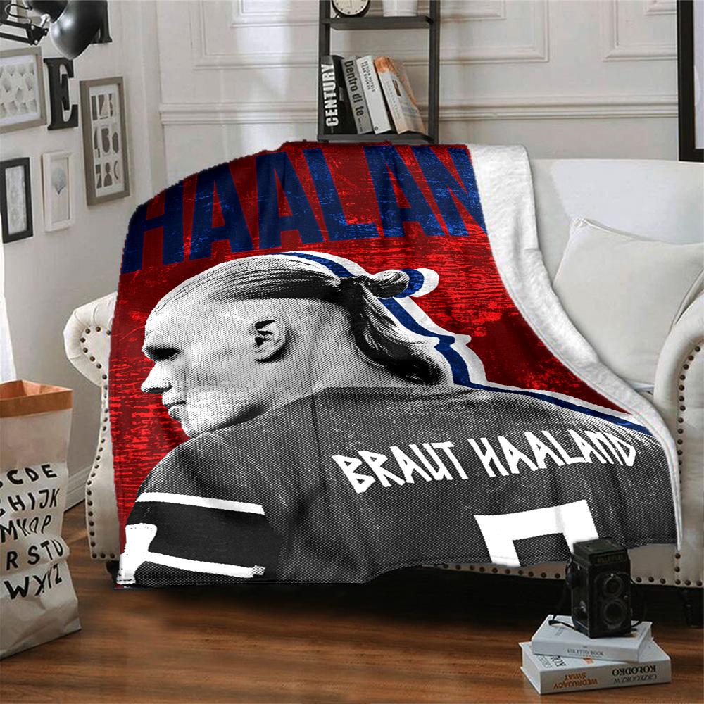Haaland Blanket Warmthful Decor Suitable for Picnics Office Chair Livingroom for All Occasions Stylish Decor Birthday Christmas Gift Blanket
