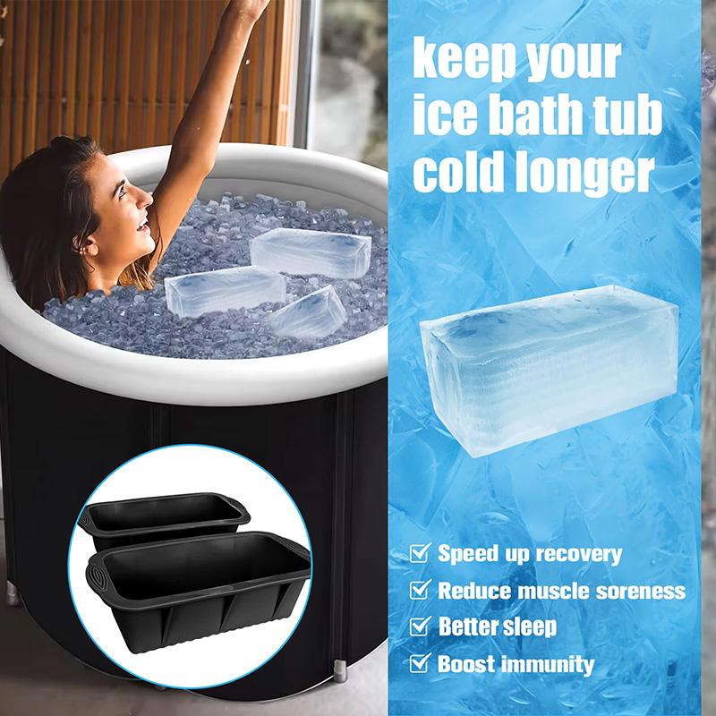 Extra Große Eisblockform, 1 Stück Große Eisformen für Wasserkühler Kaltes Bad, Eiswürfelformen Eiswürfelbehälter Silikonformen
