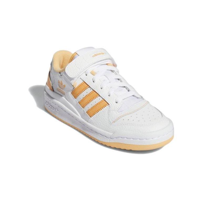 Adidas Originals Forum Low Kids Skate Shoes Kids Sneakers White Yellow GY8368