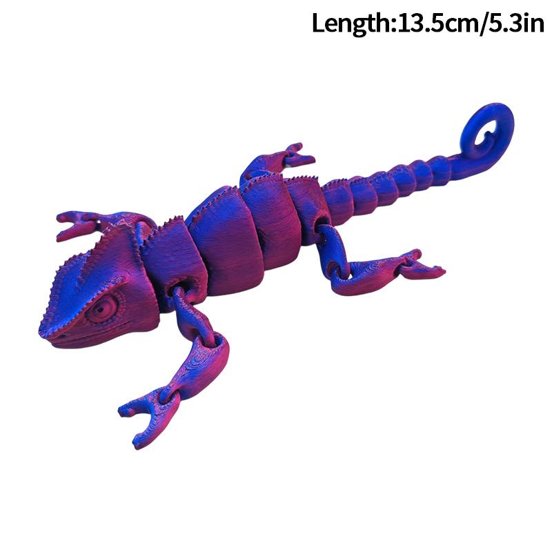 3D imprimate cameleon articulație mobilă luminos cameleon figurină model pește rezervor peisaj creativ animal ornament decor copil cadou