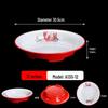 Nordic Red Melamine Round Serving Plate
