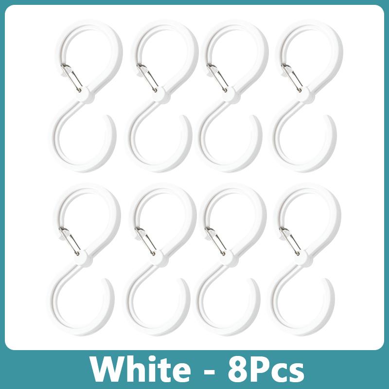 

8 шт. Стильные и прочные S-образные крючки-вешалки, многофункциональный кухонный домашний долговечный органайзер S, ветрозащитные крючки, крючки-вешалки с замком