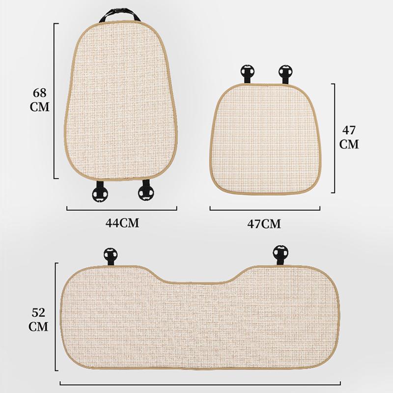 Růžový/béžový chránič potahu autosedačky jaro léto neklouzavý přední zadní sedadlo polštářek opěrka opěrka hlavy univerzální auto