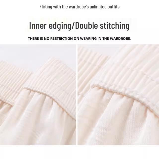 Slimming Women's Summer 2026 High-Waisted Satin Jacquard Straight-Leg Pants