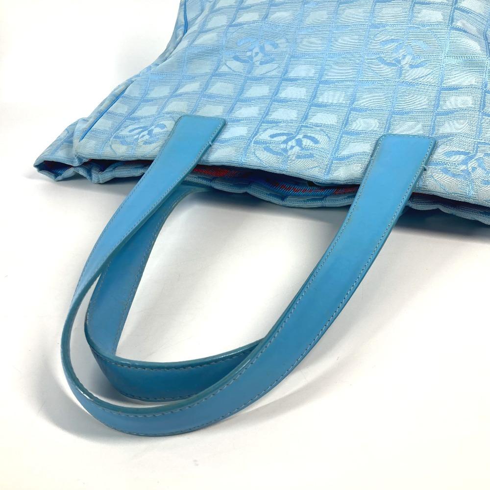 CHANEL A15991 New Travel Line MM Tote Bag Shoulder Bag Nylon jacquard / Leather