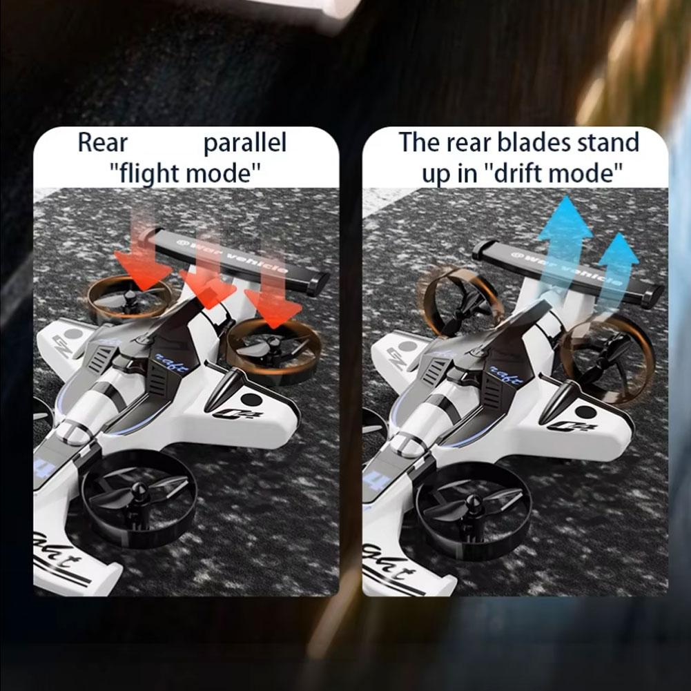 CZ04 Quadricóptero RC de Uso Duplo Terra-Ar 2 em 1 Carro de Brinquedo de Drift Modelo de Drone com Controle Remoto 2.4G com Rotação 360 para Brinquedos de Aeronaves