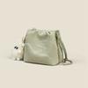 Bucket bag new leather messenger women's bag versatile high-end light luxury niche chain shoulder bag