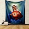 Mother of Christian Faith Jesus Tapestry for Bedroom Wall Apartment Wall Hanging Blessed Virgin Mary Living Room Decoration Gift