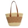 New beach seaside outdoor vacation large capacity shoulder bag woven bag wide shoulder strap