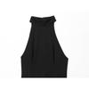 BSK&TRAF Women's Sleeveless Pleated Halter Neck Dress - Autumn 2025 Collection