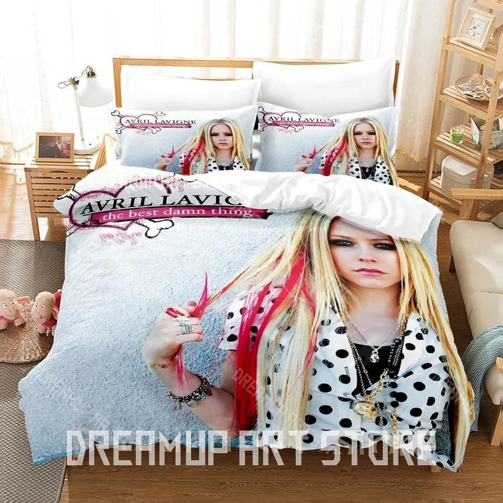 3D Print Avril Lavigne Bedding Set Single Twin Full Queen King Size Bed Set Adult Bedroom Duvetcover Sets Personality Bed Sheet