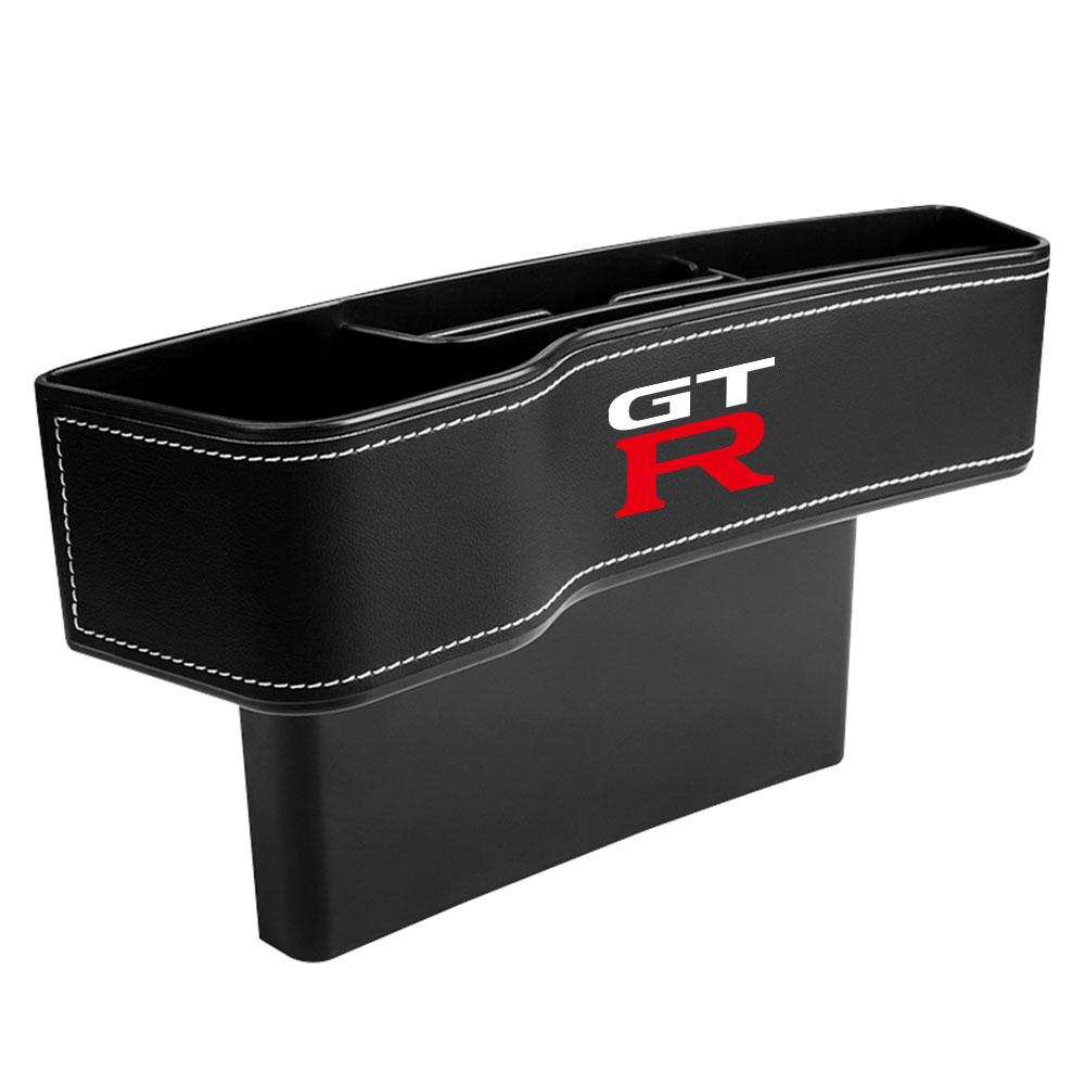 Organizador de Asiento de Coche Relleno para Huecos Portavasos Caja de Almacenamiento para Ranuras del Asiento Accesorios Para Nissan Nismo X-trail Qashqai Leaf Tiida GTR