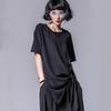 Short sleeve oversized Black modal vintage Casual loose summer t shirt tops Women t-shirt