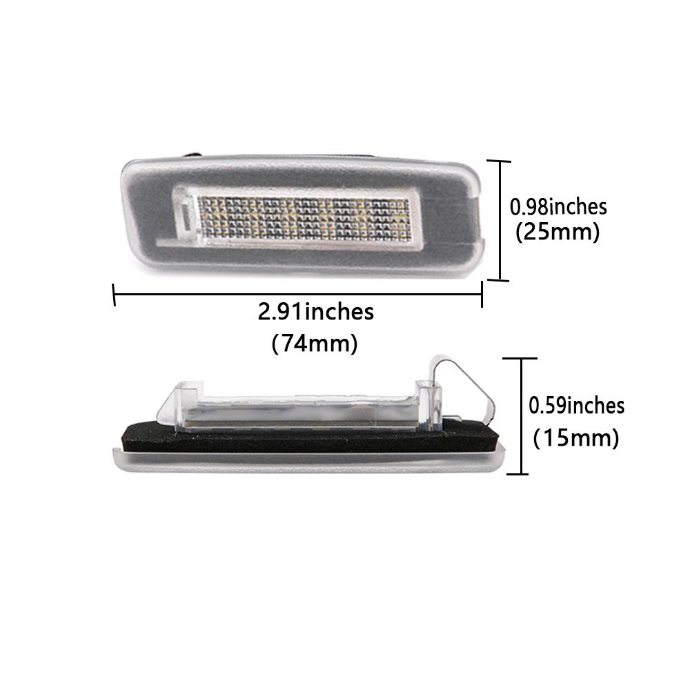 2 Stück Passend für Ford Focus MK1 1998 1999 2000 2001 2002 2003 2004 2005 SMD Weiß Canbus LED Kennzeichenleuchten Auto Kennzeichenleuchten