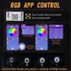 2 buc LED Hexagonal Angel Eye RGB Semnalizator Lumini de Zi Bluetooth App Pentru Faruri Auto 60/70/80/90mm.
