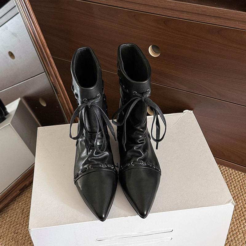 Fashion Retro 2025 New Pointed Toe Boots Suede Premium Western Boots