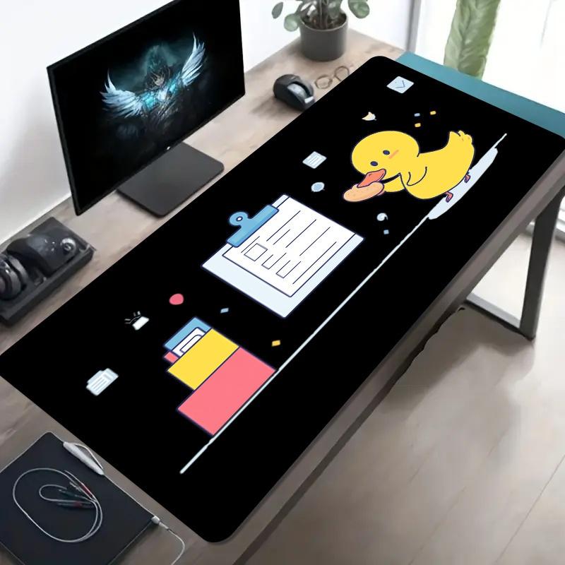Yellow Duck Pattern Gaming Mousepadxmmpc AccessoriesNonSlip Rubber BaseLaptops Gaming DeskmatKeyboard Rug Playmat