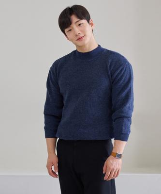HECKCOOLNAM Muscle-Fit Men'S Mock Turtleneck Knit That Makes Shoulders Look Broader