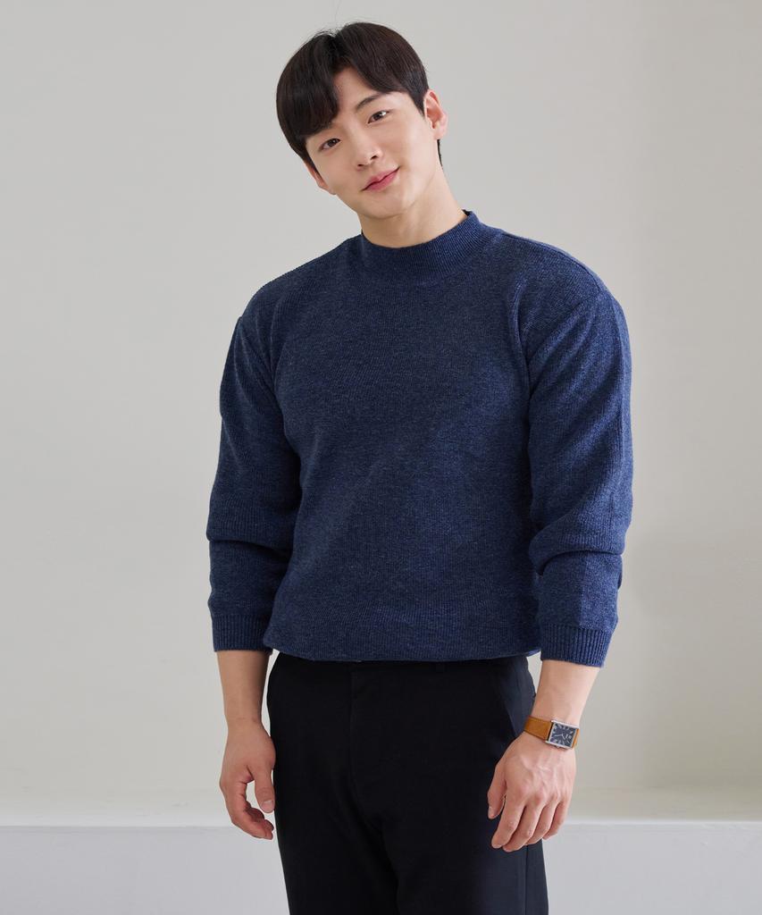 HECKCOOLNAM Muscle-Fit Men'S Mock Turtleneck Knit That Makes Shoulders Look Broader