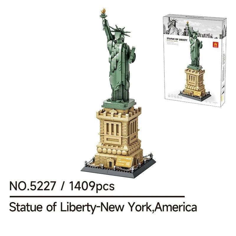 1409PCS CreativeStatue of Liberty-New York America Building Blocks Architecture Construction Bricks Toy Gift